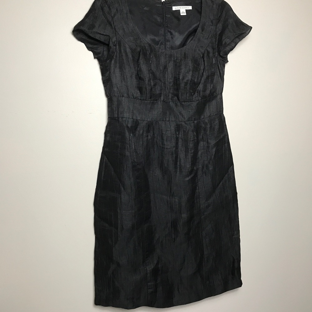 Banana Republic Little Black Dress Linen Blend 2
